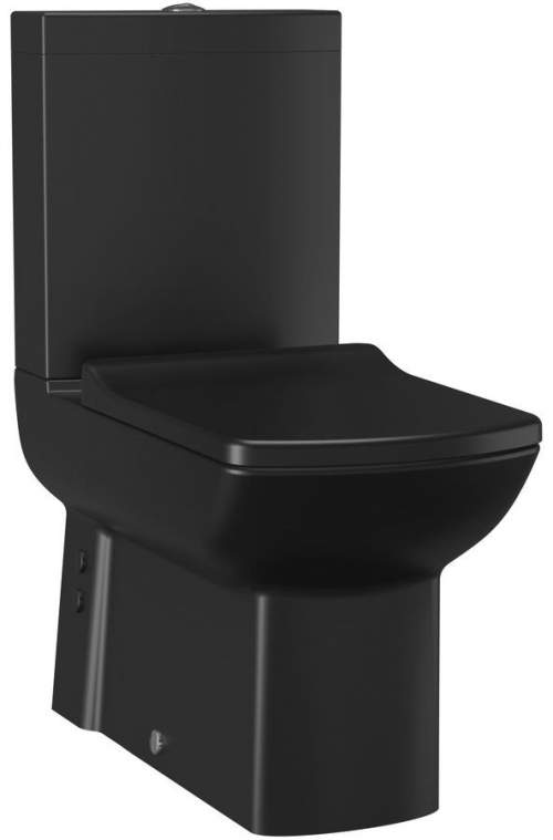 LARA WC kombi, spodní zadní odpad, černá mat Creavit LR360