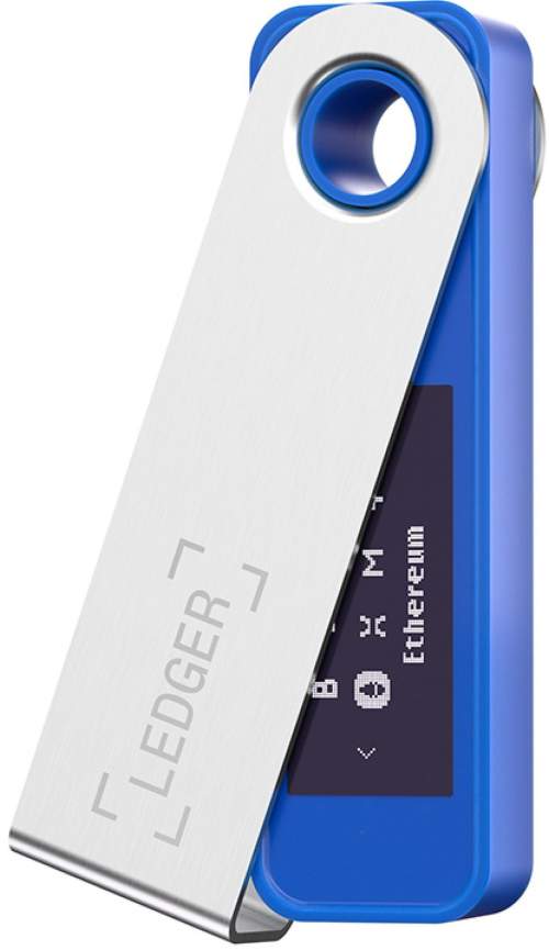 Ledger Nano S Plus Blue, hardwarová peněženka na kryptoměny LEDGERSPLUSBL