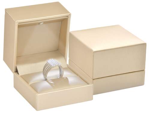 JK Box LED osvětlená koženková krabička na prsten ZK-2/L/A20