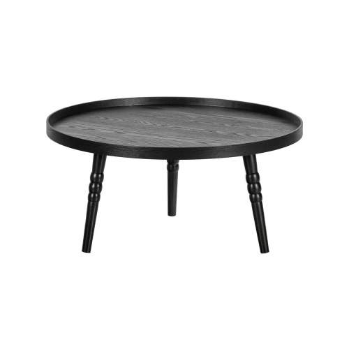 Černý konferenční stolek WOOOD Ponto, ø 75 cm