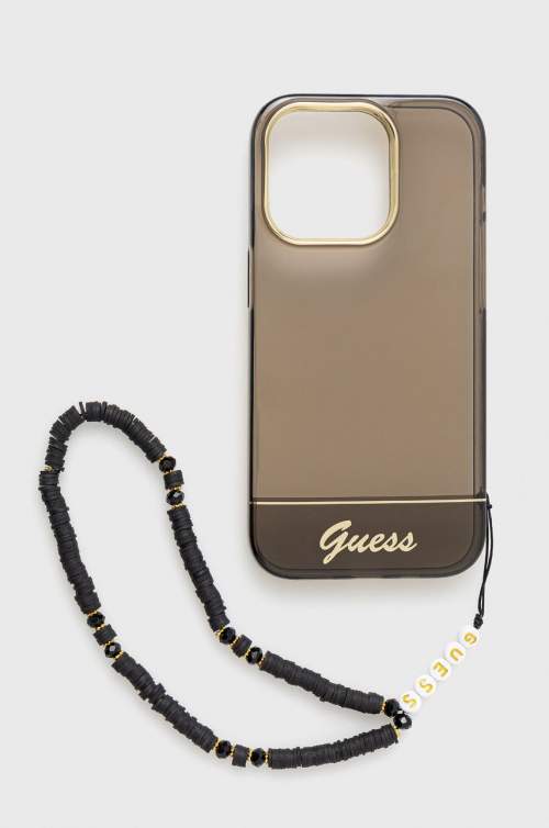 Guess GUHCP14LHGCOHK hard iPhone 14 6.1" black Translucent Pearl Strap