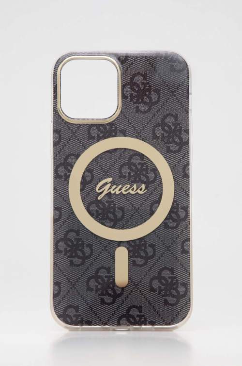 Guess GUBPP12MH4EACSK + bezdrátová nabíječka Apple iPhone 12/12 Pro černé 4G Print MagSafe