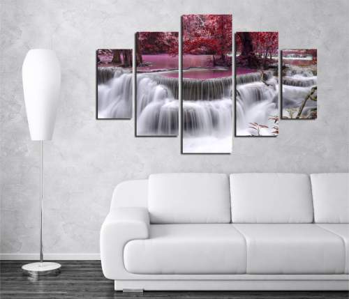 Hanah Home Vícedílný obraz Waterfall 92 x 56 cm