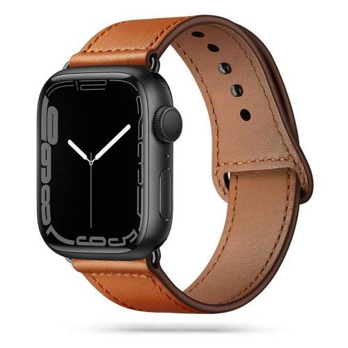 Tech-Protect LeatherFit Apple Watch Series 6/5/4 a SE (44mm) - Hnědý