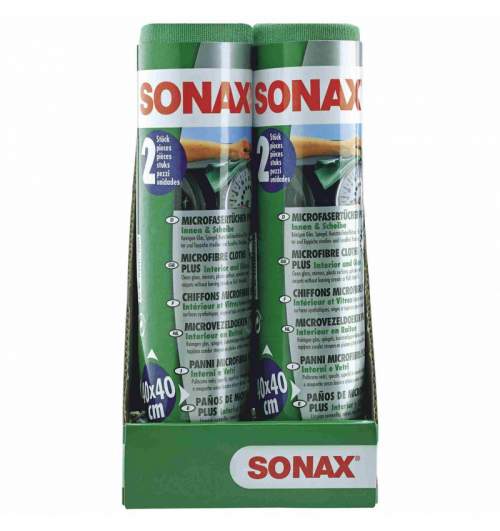 SONAX utěrka z mikrovlákna na interiér a skla - balení 2ks