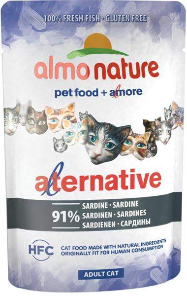 Almo Nature Alternative wet Cat se sardinkami 24 × 55 g