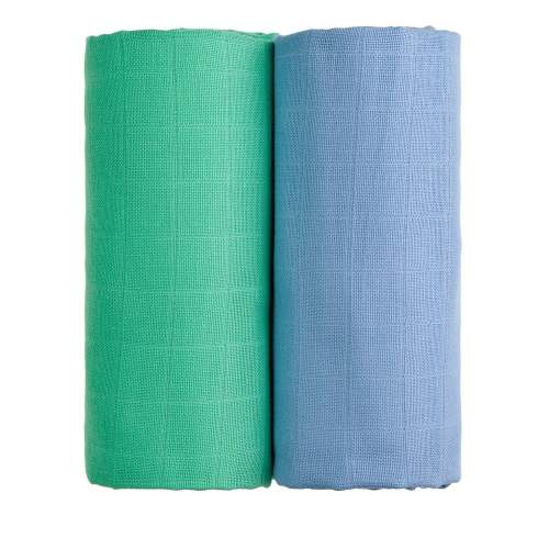 T-Tomi Látkové TETRA osušky, modrá + zelená, 100 x 90 cm, 2 ks