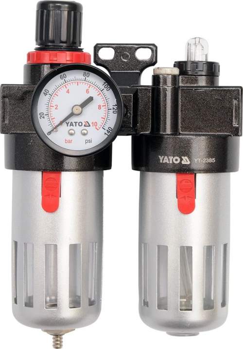 Regulátor tlaku vzduchu s odlučovačem a přimazáváním YT-2385
