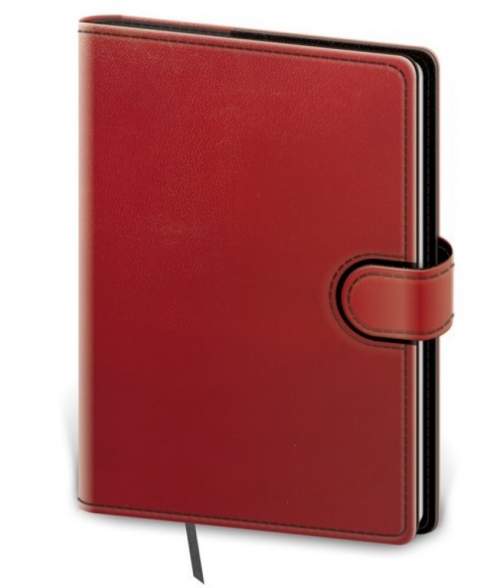 Zápisník - Flip-A5 červeno/černá, tečkovaný