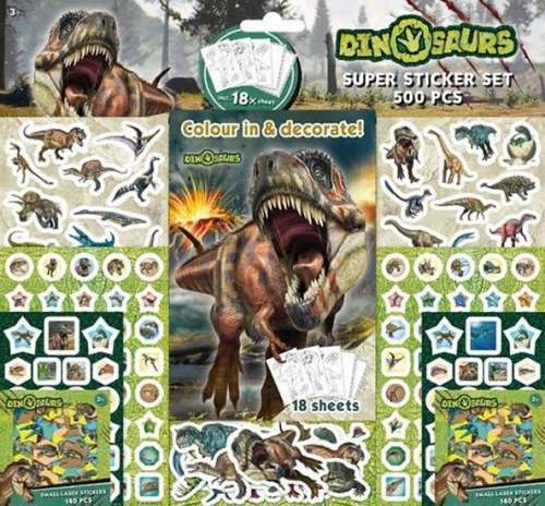 JIRI MODELS Samolepkový set 500 ks Dinosauři