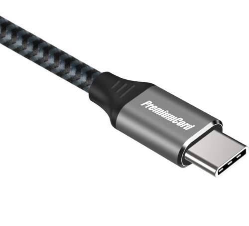 USB-C zahnutý kabel ( USB 3.2 GEN 2, 3A, 60W, 20Gbit/s ) 0,5m ku31cu05