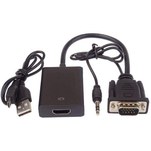 PremiumCord VGA+audio elektronický konvertor na rozhraní HDMI FULL HD 1080p khcon-49