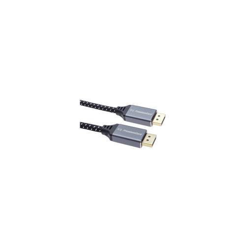PremiumCord DisplayPort 1.4 přípojný kabel, kovové a zlacené konektory, 3m kport10-03