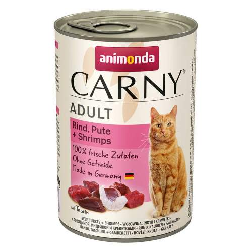 Animonda Carny konzervy pro kočky Adult krevety/krůtí/kuře 400 g