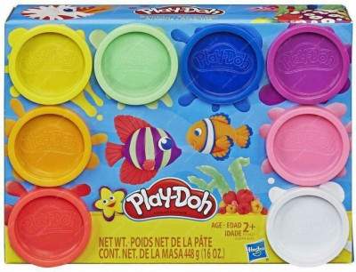 HASBRO - Play-doh balení 8 ks kelímků duhové barvy E5062