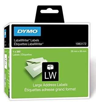 DYMO etikety v roli 89 x 36 mm papír bílá 260 ks permanentní 1983172 přepravní štítky