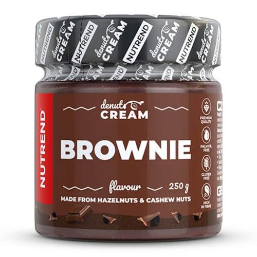 Nutrend DENUTS CREAM lahodné ořechové krémy 250g brownie