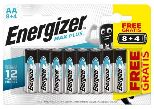 Energizer MAX Plus AA 8 + 4 ks zdarma