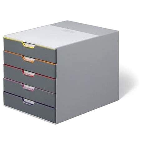 Durable Varicolor - zásuvkový box - 5 zásuvek, šedý