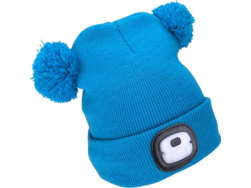 Čepice s čelovkou dětská Extol Light - modrá