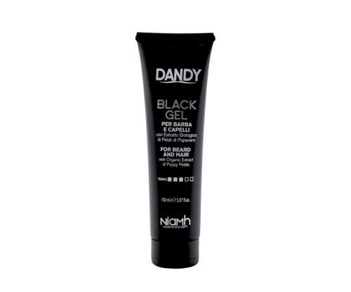 DANDY Black Gel 150ml - barvící gel na bradku, vousy a vlasy