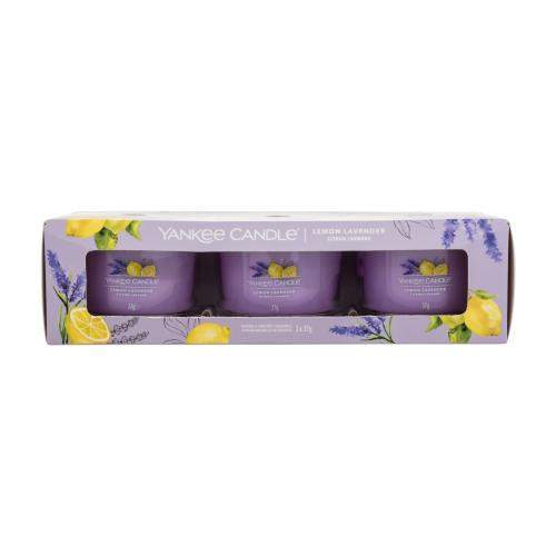 Yankee Candle Lemon Lavender dárková kazeta unisex vonná svíčka 3 x 37 g