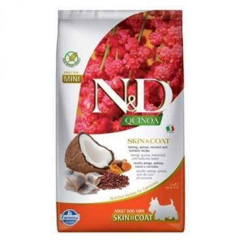 N&D Grain Free Dog Adult Mini Quinoa Skin&Coat Herring & Coconut 800 g