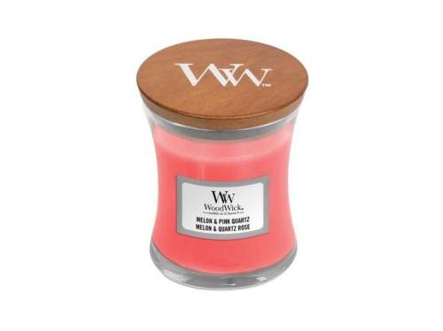 WoodWick Melon &amp; Pink Quartz svíčka váza 85g