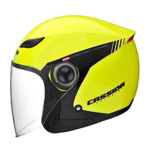 Cassida Moto přilba Reflex Safety Barva černá-fluo žlutá, Velikost XL (61-62)