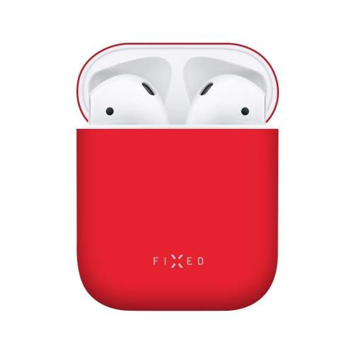 FIXED ultratenké silikonové pouzdro Silky pro Apple Airpods, červená FIXSIL-753-RD
