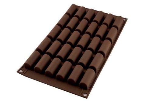 Silikonová forma na čokoládu Mini Buche 30x14ml - Silikomart