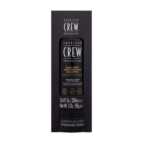 American Crew Daily Deep Moisturizing 250 ml sada šampon Daily Deep Moisturizing Shampoo 250 ml + krém na vlasy Forming Cream 85 g pro muže