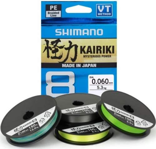 Shimano Šňůra Kairiki 8 Mantis Green 150m - 0,16mm 150m