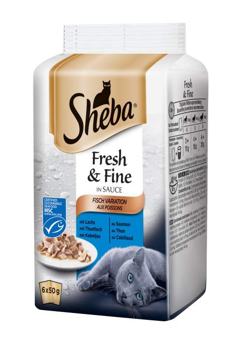 SHEBA MINI SHEBA Fresh & Fine Rybí výběr 6pack 300g