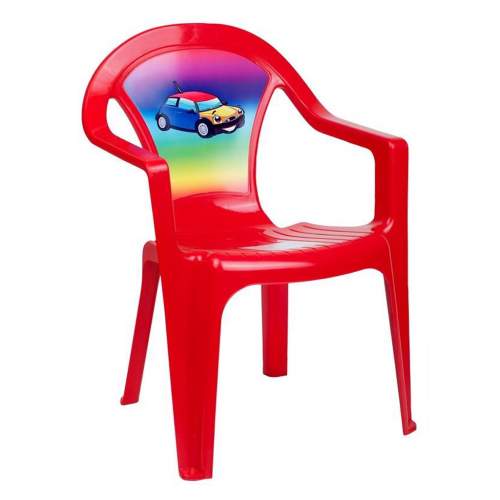 STAR PLUS Dětský zahradní nábytek - Plastová židle Varianta: auto - červená