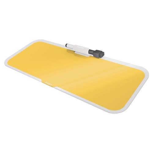 Leitz Cosy - stolní skleněná tabulka na psaní - žlutá