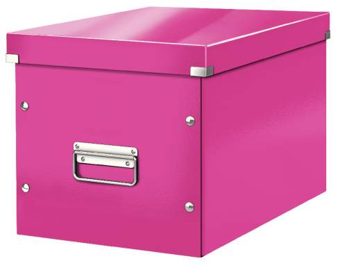 LEITZ WOW Click & Store A4 32 x 31 x 36 cm, růžová