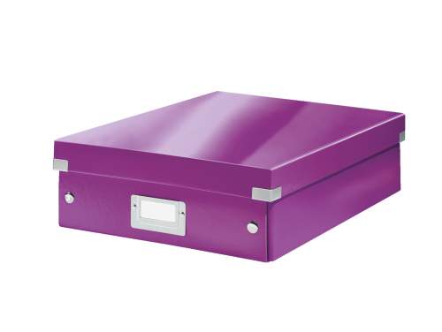 LEITZ WOW Click & Store A4 28.1 x 10 x 37 cm, purpurová
