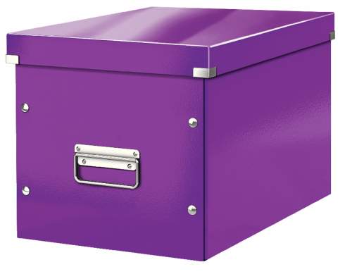 Leitz Čtvercová krabice Click&Store, velikost L (A4), purpurová 61080062