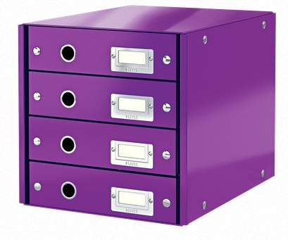 Leitz Zásuvkový box Click&Store, 4 zásuvky, purpurová 60490062