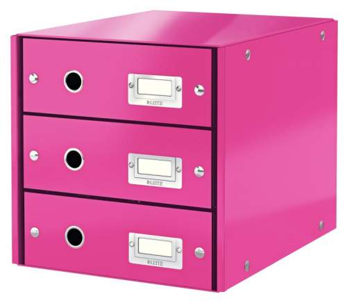 Leitz Zásuvkový box Click&Store, 3 zásuvky, růžová 60480023
