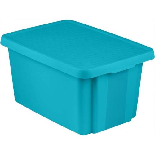 Curver úložný box ESSENTIALS 26l s víkem modrý