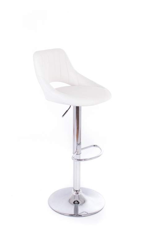 G21 Barová židle Aletra koženková, prošívaná white