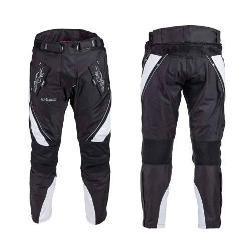 Dámské moto kalhoty W-TEC Kaajla Barva černo-bílá, Velikost XXL