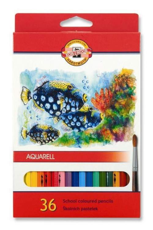 KOH-I-NOOR Souprava pastelek akvarelových 3719 36 ryby