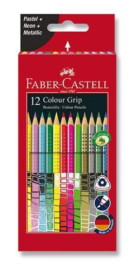 Pastelky Faber-Castell Grip 2001 speciální edice, 12 barev
