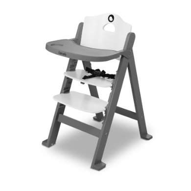 Lionelo Dřevěná jídelní židlička, stoleček - Floris, Grey Stone