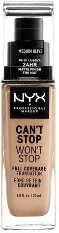 NYX Professional Makeup Can't Stop Won't Full Coverage č. 9 - Medium Olive Make-up 30 ml