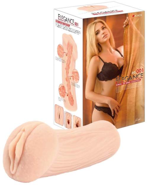 Kokos Elegance 01 - masturbátor, realistická umělá vagína (tělová barva)