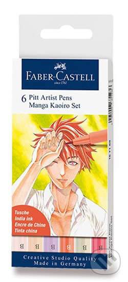 Popisovač Faber-Castell Pitt Artist Pen Manga 6 kusů, Kaoiro